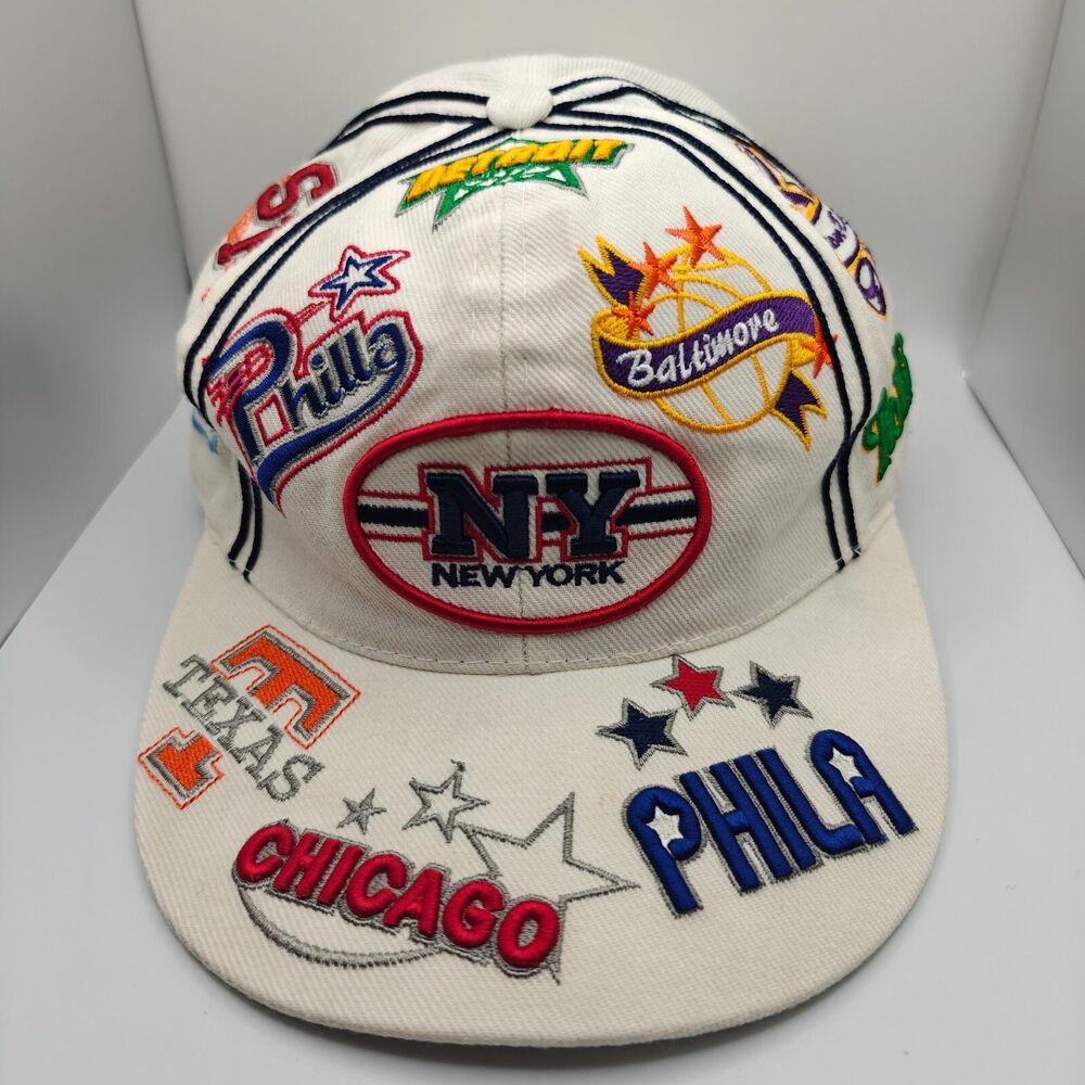 L White NY & Teams Hat - K & B Ethos Best Collection - Embroidered Teams